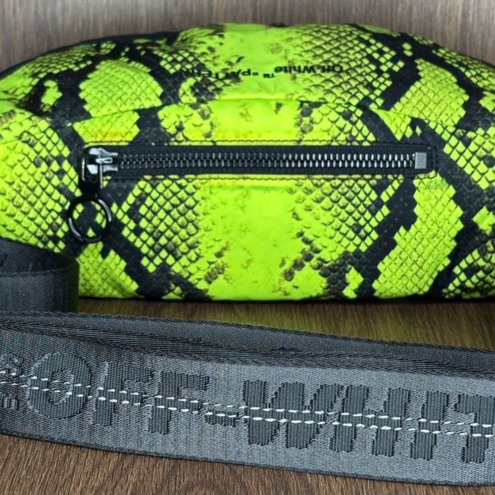 Off-White Neon Python Belt Bag Streetwear Luxury Italy Rare - Picture 5 of 16